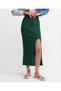 Elastic Waist High Waist Knitwear Skirt - 4
