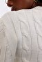 Ecru V-Neck Hair Knit Sweater 190877 - 6