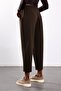 Brown Front-Stitched Sweatpants - 4
