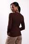Brown Ribbed Mercerized Knitwear 19135 - 6