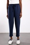 Navy Blue Front-Stitched Sweatpants - 3