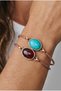 Pure Copper 2 Piece Bracelet with Agate and Turquoise Real Natural Stones - 2