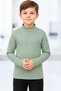 Girls Boys Ribbed Turtleneck Long Sleeve Basic Top 4-8 Years - 2