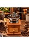 Manual Wooden Coffee Grinder Hand Grinder Adjustable Grinder with Steel Chamber Coffee Machine