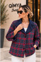 Nox Women's Double-Sided One-Way Plaid Coat with Stand Collar and Shawl Collar Alternative Premium Quality Coat - 4
