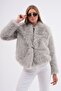 Wide Collar Feathered Jacket