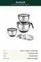 9 Piece Stainless Steel Mixing and Storage Container Set with Lids Grater Discs Non-Slip Base - 5