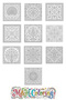 Turkish Motifs Coloring Book - 21X21 cm Coloring Book / for Children and Adults / Relaxing / Hobby / Stress Relief / Enjoyable Coloring Pages - 7