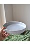 1 Piece Ceramic Gray Medium Size Salad Bowl 22 cm Presentation Pasta Appetizer Plate
