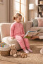 Fiber Filled 2.5 Tog 100% Cotton Combed Cotton Lined Premium Quality Girls' Sleeping Bag Pink - 3