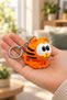 Orange Cat Keychain with 3D Figure, Cute Cat Bag and Key Ornament - 3