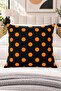 Black Orange Polka Dot Decorative Throw Pillow Cover 43X43 cm – (Double Sided) - 6