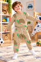 Ss Gi̇yi̇m Boys' Turtle Print 2-Piece Tracksuit Set – Sweatshirt and Jogger Pants - 2