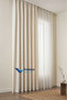 Victory Shimmering Linen Look Cream Stylish Background Curtain - Self Textured 1 to 3 Dense Pleats Custom Size - 2 Panels