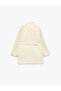 Belted, Buttoned, Epaulettes, Pocketed, Stand Collar Cashmere Coat - 2