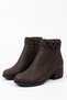 Rotense Women's Heeled Boots with Side Buckle, Brown Emerald - 4