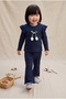 Girls' Fall Collection Tulip Detail Camisole Blouse Pants Set 3-8 Years