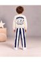 Girls' and Boys' 3-Ply Cotton Printed Sweatshirt and Striped Pants Set 2-8 Years - 6