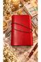 Drawstring Accumulation Agenda Leafy Model Double Layer Thermo Leather Inside Suede 5-File Budget Planner - 3