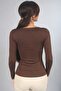 Women's Square Neck Long Sleeve Blouse - 4