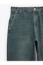 Normal Waist Cotton Five-Pocket Oversize Skater Jean Trousers - 3