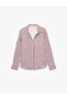 Classic Collar Buttoned Long Sleeve Striped Satin Shirt