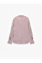 Classic Collar Buttoned Long Sleeve Striped Satin Shirt - 2