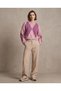 Women's Diamond Patterned Crew Neck Long Sleeve Knit Sweater