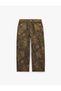 Comfortable Fit Pocketed Camouflage Patterned Super Baggy Jean Trousers