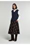 Regular Fit Shirt Neck Plain Women's Navy Blue Long Sleeve Shirt - 3
