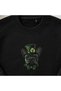 Bulldog with Hat and Bow Tie Embroidered Crew Neck Sweatshirt Unisex