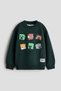 Printed brushed-inside sweatshirt