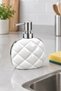 Quilted Patterned Ceramic Soap Dish, 13.5X14.5 cm - 3