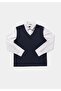 Regular Fit Shirt Neck Plain Women's Navy Blue Long Sleeve Shirt - 5
