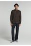 Regular Fit Polo Neck Jacquard Men's Brown Sweater - 3