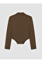 Alita City Lcw Vision Khaki Plain Standard & Regular Women's Blazer Jacket with a Difference - 2