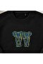 Sparkling Twin Elephants Embroidered Crew Neck Sweatshirt Unisex