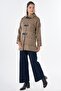 Plaid Pattern Coat Beige - 4