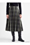 I Zippered Checkered Embroidered A-Line Skirt from Freezen Store - 2