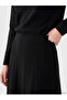 Rmz Gi̇yi̇m Farkiyla Waist Drawstring Hair Braid Embroidered Knitwear Skirt - 3