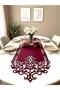 Burgundy Suede Fabric Runner 40X140 cm Table Length - Modern Design