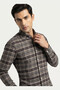 Men's Check Shirt - Brown & Cream