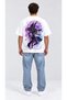 Dark Magician Anime Printed Oversize T-Shirt Black White Unisex - 2