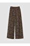 Esvab • Modern & Distinctive Leopard Embroidered Linen Blend Women's Trousers - 8