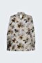 Floral Patterned Blouse - Brown - 4