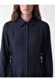 Esvab • Modern & Distinctive Eyelet Detailed Shirred Shirt Dress - 2