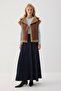 Suni Leather Vest with Fur Inside - 5