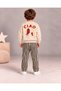 Girls' and Boys' Pepper Printed Cotton 3-Yarn Sweatshirt Pants Set - 2