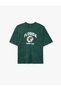 Cotton Short Sleeve Crew Neck Washed Oversize Printed T-Shirt