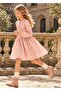 100% Viscose Floral Spring Dark Pink Girls' Dress